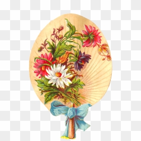 Blue Flower Clipart Victorian - Drawing Of Hand Fan Design, HD Png Download - victorian design png
