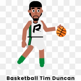Dribble Basketball, HD Png Download - tim duncan png