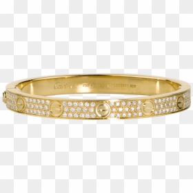Cartier Full Diamond Love Bracelet, HD Png Download - diamond bangles png