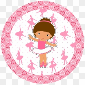 Bailarina Adesivo Redondo - Rotulos De Latinha Peppa Pig Para Imprimir, HD Png Download - molduras douradas png