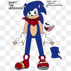 Sonic Clone - Swift - Cartoon, HD Png Download - sonic face png