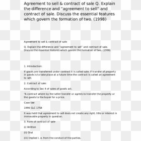 Agreement To Sell, HD Png Download - under contract png