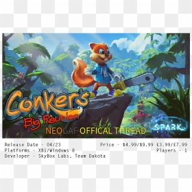 Conker"s Big Reunion Is An Episodic "sequel - Conkers Bad Fur Day Sequel, HD Png Download - conker png