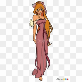 How To Draw Giselle, Cartoon Princess - Cartoon Princess Drawing, HD Png Download - squirtle glasses png