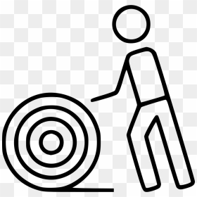 Wire Spool Worker Electrical Cable Core Rolling - Rolling Icon, HD Png Download - worker icon png