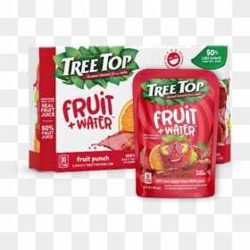 Fruit Plus Water Fruit Punch Pouch - Tree Top Apple Juice, HD Png Download - fruit punch png