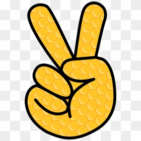 Fingers, Captured, Polygons, Peace, Diapers, All Good - Peace Sign Fingers Clipart, HD Png Download - bien png