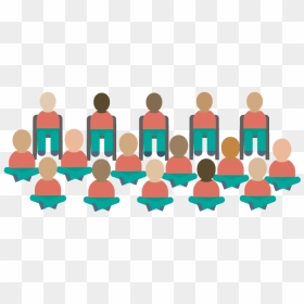 Illustration, HD Png Download - people seating png