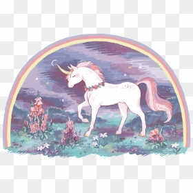Painted Fairy White Horse Pattern - Unicorn, HD Png Download - unicornios png