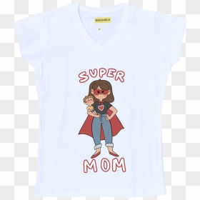 Playera Día De Las Madres Supermom - Cartoon, HD Png Download - dia de las madres png