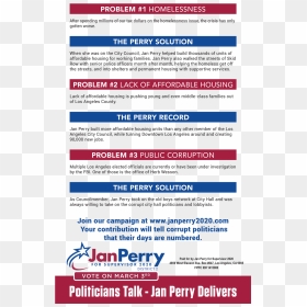 Jan Perry 2nd La Times, HD Png Download - la times logo png