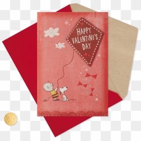 Peanuts® Charlie Brown And Snoopy Valentine"s Day Card - Charlie Brown Valentine Card, HD Png Download - happy valentines png