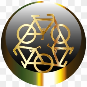 Golden Recycle Icon Png - Recycle Symbol, Transparent Png - recycle sign png