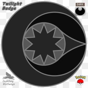 Twilight Badge For Dark-type Pokémon Gym - Tecamachalco F.c., HD Png Download - pokemon symbol png