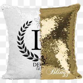 Bee Monogram Reversible Sequin Pillow Case Pillow Blingz - Throw Pillow, HD Png Download - ainsley png