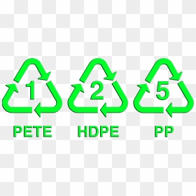 Plastics 1 2 And 5, HD Png Download - recycle sign png