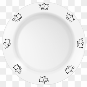 Plate With Pig Pattern Clip Arts - Plate, HD Png Download - platter png