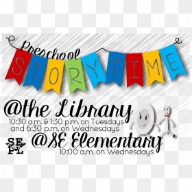 Preschool Story Time - Banner, HD Png Download - story time png