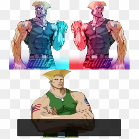 Spoiler, Click To Toggle Visibilty - Guile Street Fighter Young, HD Png Download - guile png