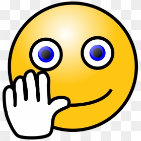 Hand Waving Face - Waving Goodbye Emoji Gif Transparent Background, HD Png Download - waving hand png