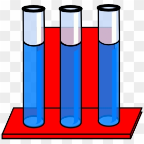 Tubes In Red Stand - Testing Tube Of Water, HD Png Download - test tubes png
