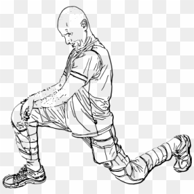 Hip Flexor - Line Art, HD Png Download - stretching png