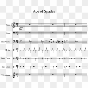 Transparent Ace Of Spades Png - Sheet Music, Png Download - spades png