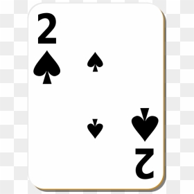 Two Of Spades Playing Card Vector Illustration - 2 Of Spades, HD Png Download - spades png