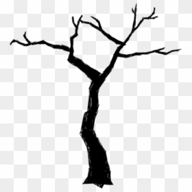 Jungle Tree Burnt - Black And White Cartoon Tree Png, Transparent Png - dont starve png