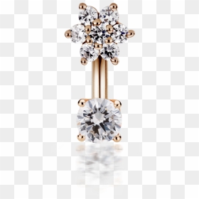 Flower And Solitaire Rook Cubic Zirconia Barbell Rook, HD Png Download - rook png
