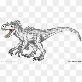 Jurassic World Indominus Rex Coloring Pages , Png Download - Jurassic World Dinosaurs Drawings, Transparent Png - indominus rex png