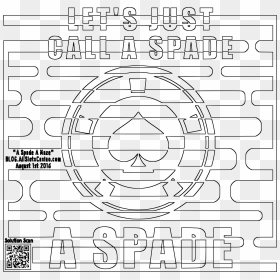 Call A Spade A Coloring Maze Clip Arts - Coloring Book, HD Png Download - spades png
