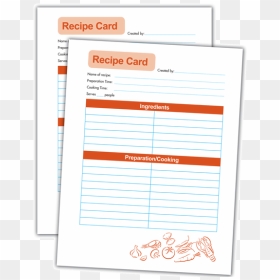 Document, HD Png Download - recipe card png
