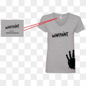 Ladies V-neck War Paint - Active Shirt, HD Png Download - war paint png