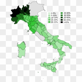 Literacy Rates In Italy, - Italy Literacy Rate 2018, HD Png Download - italy map png