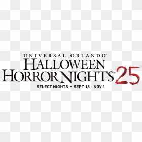 Halloween Horror Nights 25 Logo 2015 Universal Orlando - Halloween Horror Nights, HD Png Download - universal studios orlando logo png