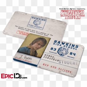 Hawkins High School "stranger Things - Student Id Card High School, HD Png Download - stranger things title png