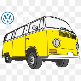 Hippie Clipart Camper Van Vw - Yellow Volkswagen Bus Png, Transparent Png - vw png