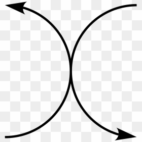 Two Half Circles Symbol, HD Png Download - black arrows png