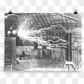 Nikola Tesla In His Colorado Springs Experimental Station - Nikola Tesla, HD Png Download - nikola tesla png