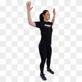 Stretch Routine - Standing Pectorals - Standing Dynamic Pectoral Stretch, HD Png Download - stretching png