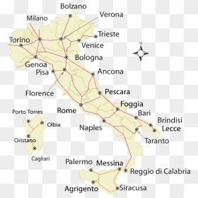 Map, HD Png Download - italy map png