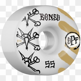 Bones Wheels Spf War Paint 55mm 81b White/gold Skateboard - Bones Wheels Spf, HD Png Download - war paint png
