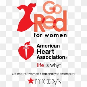 Grfw Macys 14 Lockup V 4c - Go Red For Women, HD Png Download - american heart association logo png