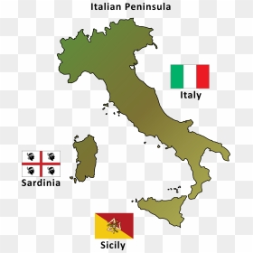 Italian Peninsula Clip Arts - Italian Peninsula, HD Png Download - italy map png
