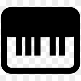 This Particular Icon Features A Rectangle With A Black - Piano Logo Png, Transparent Png - teclado png