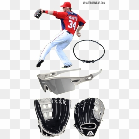 Bryce Harper Glove Model, Bryce Harper Sunglasses, - Bryce Harper Oakley Sunglasses, HD Png Download - bryce harper png