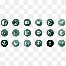 Social Media Icon 2018 Png, Transparent Png - social network icons png