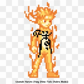 Pixel Art Naruto Minecraft, HD Png Download - ninetails png