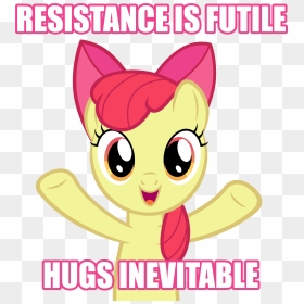 Resistanceis Futile Hugs Inevitable Pinkie Pie Twilight - Mlp Resistance Is Futile, HD Png Download - smorc png
